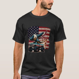 Camiseta Dabbing Eagle Monster Truck 4 De Julho Boys Ameri