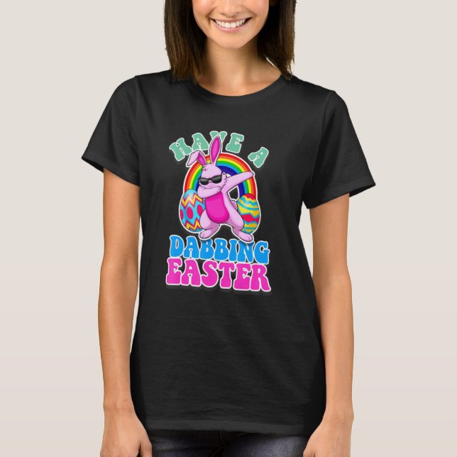 Camiseta Dabbing Easter Bunny Rabbit Egunt (Frente)