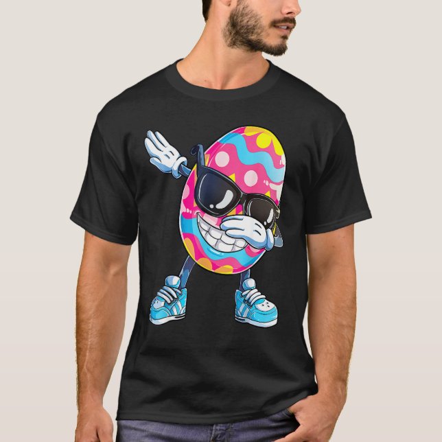 Camiseta Dabbing Easter Egg Hunter Dab Óculos Sol B (Frente)