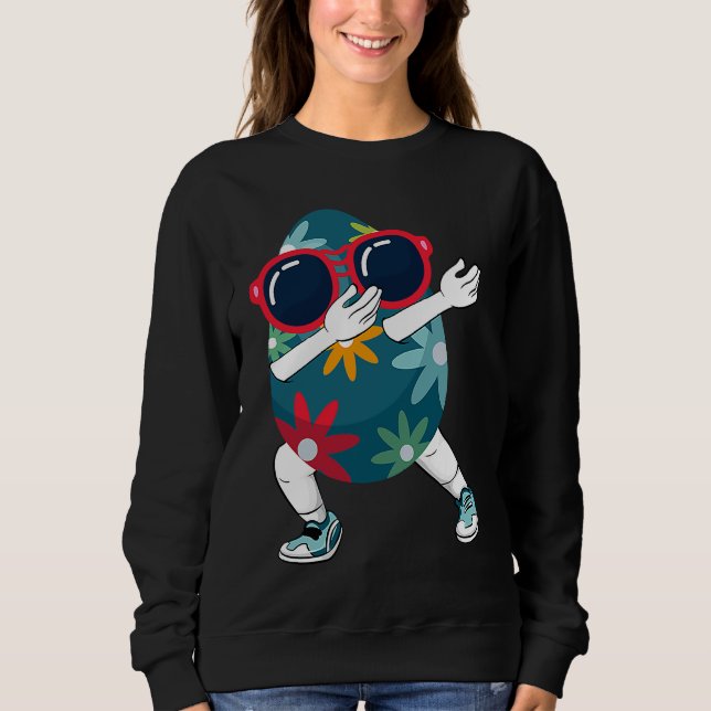 Camiseta Dabbing Easter Egg Sunglasses Easter Sunday Day  K (Frente)