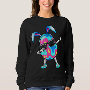 Camiseta Dabbing Easter Egnola Cony Ears Páscoa Day Hunter
