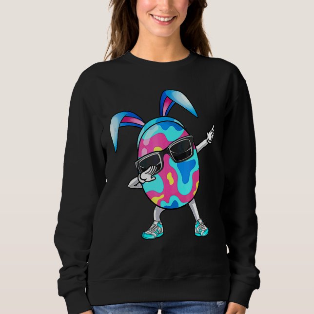 Camiseta Dabbing Easter Egnola Cony Ears Páscoa Day Hunter  (Frente)