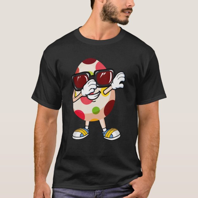 Camiseta Dabbing Easter Óculos de sol Meninos Meninos Caça  (Frente)