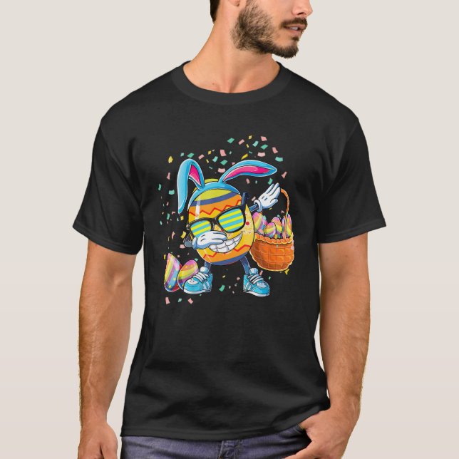 Camiseta Dabbing Easter Ovokcccccccccccccccccafetão De Ovo  (Frente)
