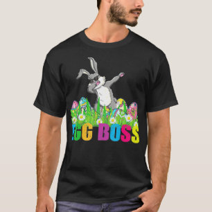 Camiseta Dabbing Egg Boss Páscoa Bunny Para Crianças Bebida
