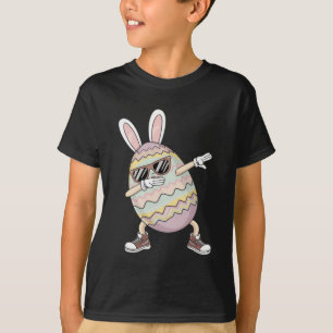 Camiseta Dabbing Egg Bunny Sunglass Meninos Engraçados Cria