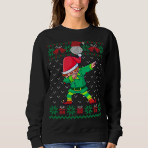 Camiseta Dabbing Elf Ugly Christmas Sweater Family