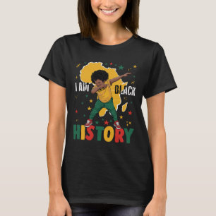 Camiseta Dabbing Eu Sou História Negra Crianças Meninos Hom