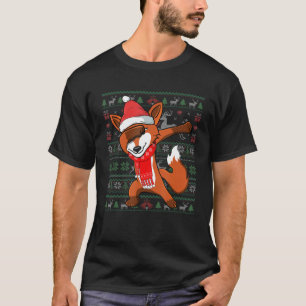 Camiseta Dabbing Fox Ugly Christmas Sweater - Festa Engraç