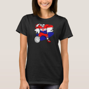 Camiseta Dabbing French Buldogue Croácia Voleibol Fan Jers