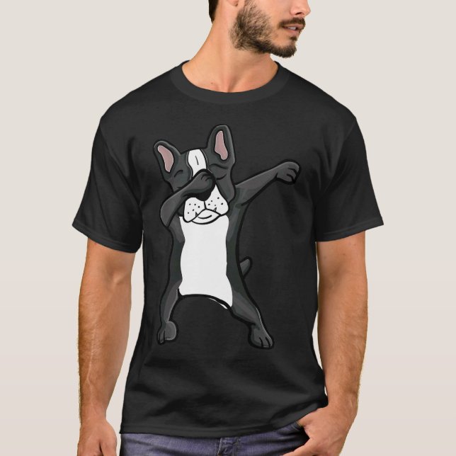Camiseta Dabbing French Buldogue Hip Hop Dab Pose (Frente)