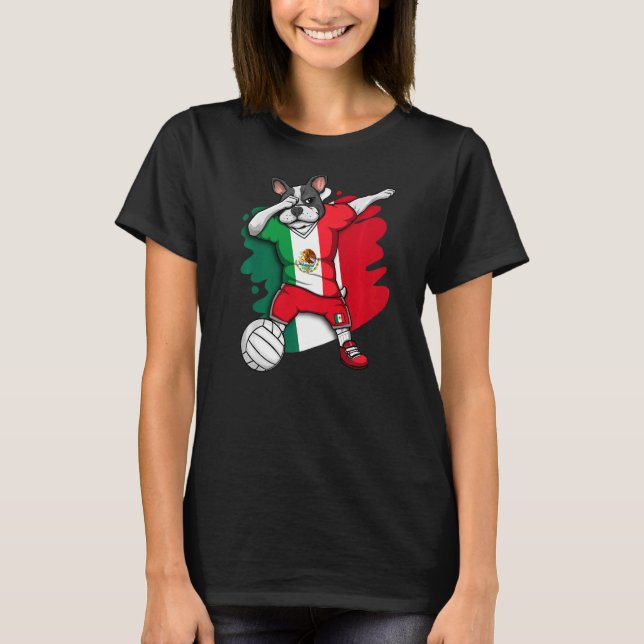 Camiseta Dabbing French Buldogue Mexico Voleibol Jerse (Frente)
