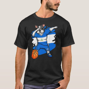 Camiseta Dabbing French Buldogue Nicarágua Basquete Fan Je