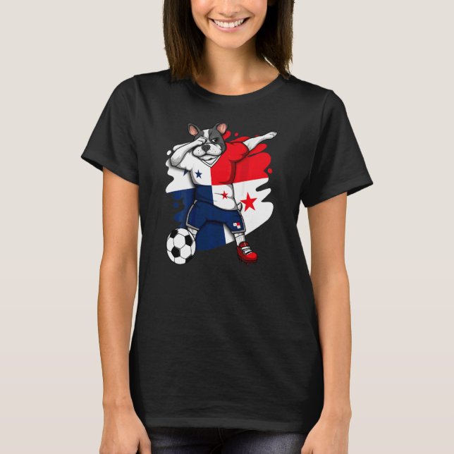 Camiseta Dabbing French Buldogue Panamá Soccer Fans Jersey  (Frente)