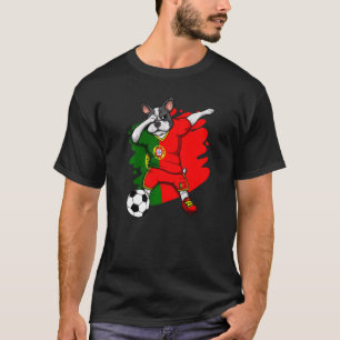 Camiseta Dabbing French Buldogue Portugal Soccer Fans Jerse