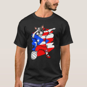 Camiseta Dabbing French Buldogue Puerto Rico Voleibol Fan
