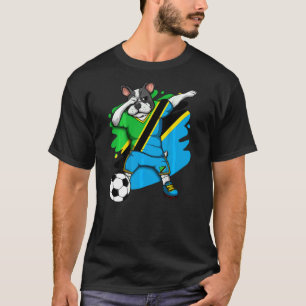 Camiseta Dabbing French Buldogue Tanzania Soccer Fans Jerse