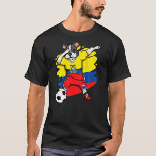 Camiseta Dabbing French Bulldog Ecuador Soccer Fans Jersey