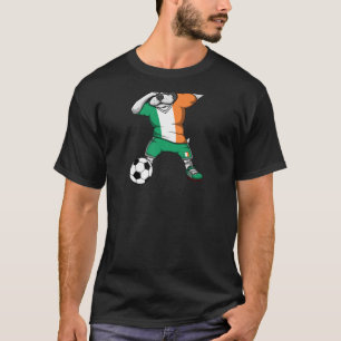 Camiseta Dabbing French Bulldog Ireland Soccer Fans Jersey