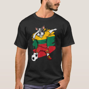 Camiseta Dabbing French Bulldog Lituânia Soccer Fan Jersey