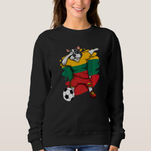 Camiseta Dabbing French Bulldog Lituânia Soccer Fan Jersey