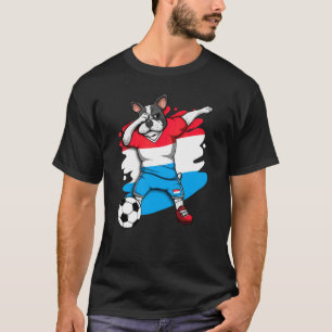 Camiseta Dabbing French Bulldog Luxembourg Soccer Fan Jerse