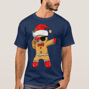 Camiseta Dabbing Gingerbird Man Christmas Baking Kids Funn