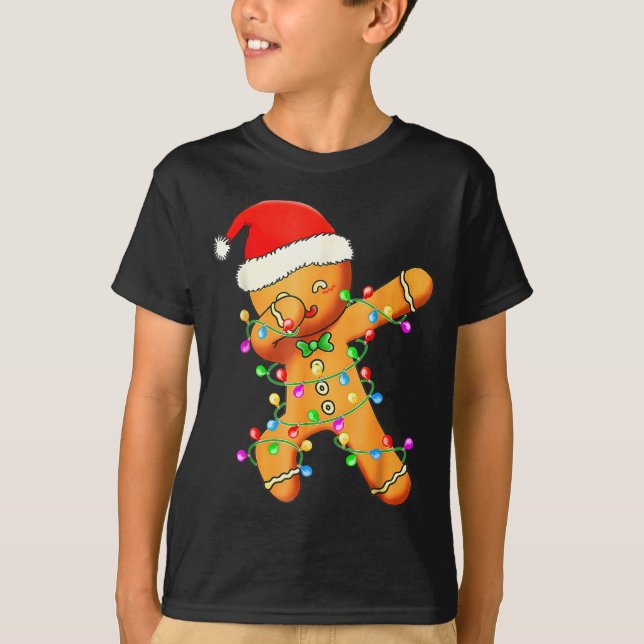 Camiseta Dabbing Gingerbread Christmas  (Frente)