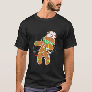 Camiseta Dabbing Gingerpão Enfermeira Xmas Gift