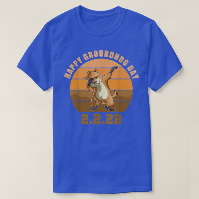 Camiseta Dabbing Groundhog Lover, Retro Happy Groundhog Da (Frente do Design)