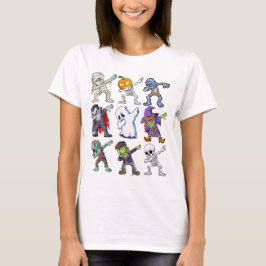 Camiseta Dabbing Halloween Boys Skeleton Zombie Mummy