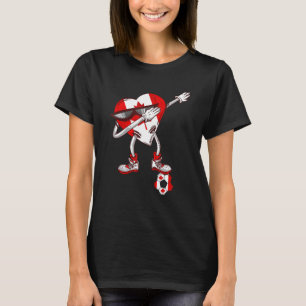 Camiseta Dabbing Heart Canadense Roots Canada Socce