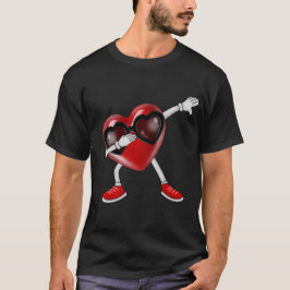 Camiseta Dabbing Heart Engraçado Gift Dia de os namorados