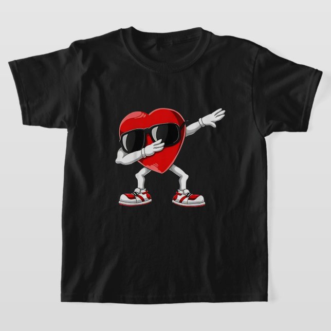 Camiseta Dabbing Heart Engraçado Gifts Mens Garotos Namorad (Postura )
