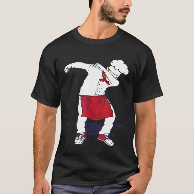 Camiseta Dabbing Hibachi Chef Cute Head Cook Dabber (Frente)