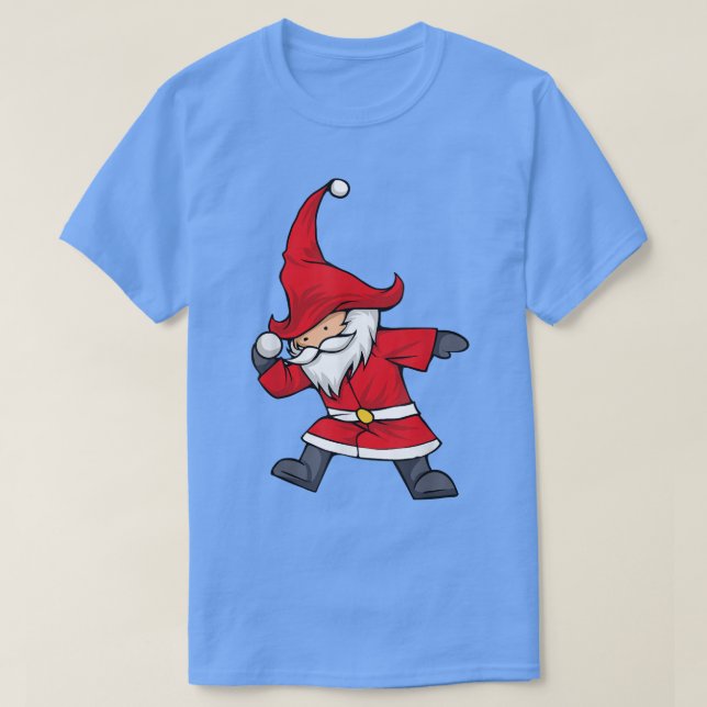Camiseta Dabbing Holiday Gnomo Matando os Gnomos de Natal L (Frente do Design)