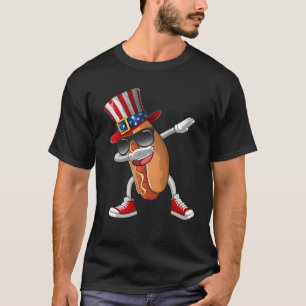Camiseta Dabbing Hot Dog 4 de julho América