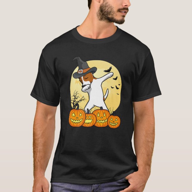 Camiseta Dabbing Jack Russell Terrier Dab Halloween D (Frente)
