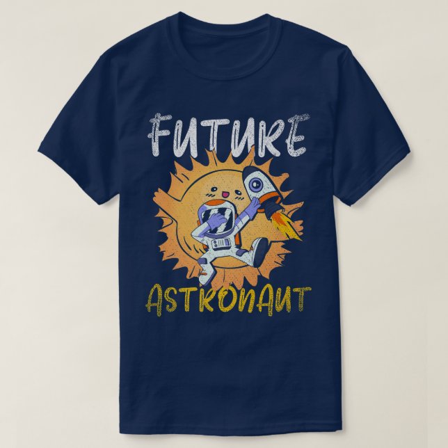 Camiseta Dabbing Junior Astronaut Science Rocket Future Ast (Frente do Design)