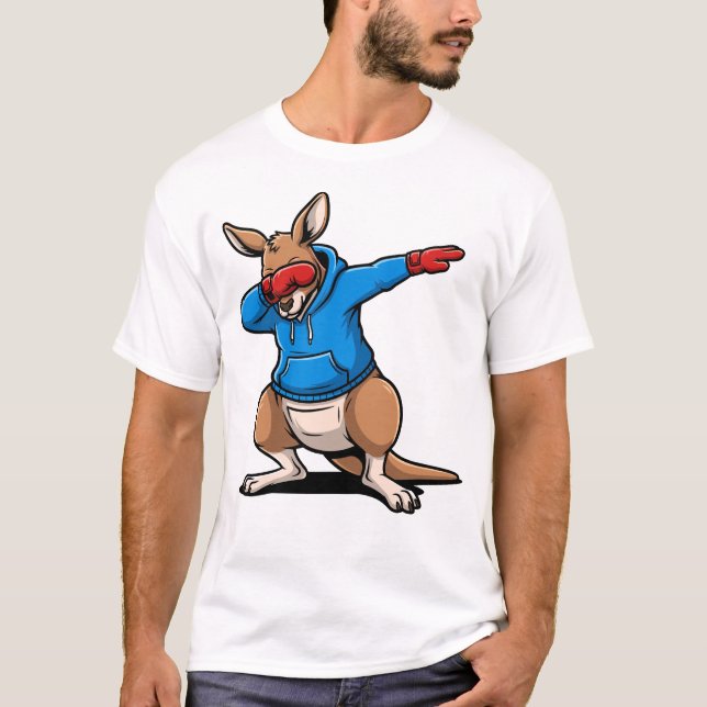 Camiseta Dabbing Kangaroo Funny Cute Dab Dance (Frente)