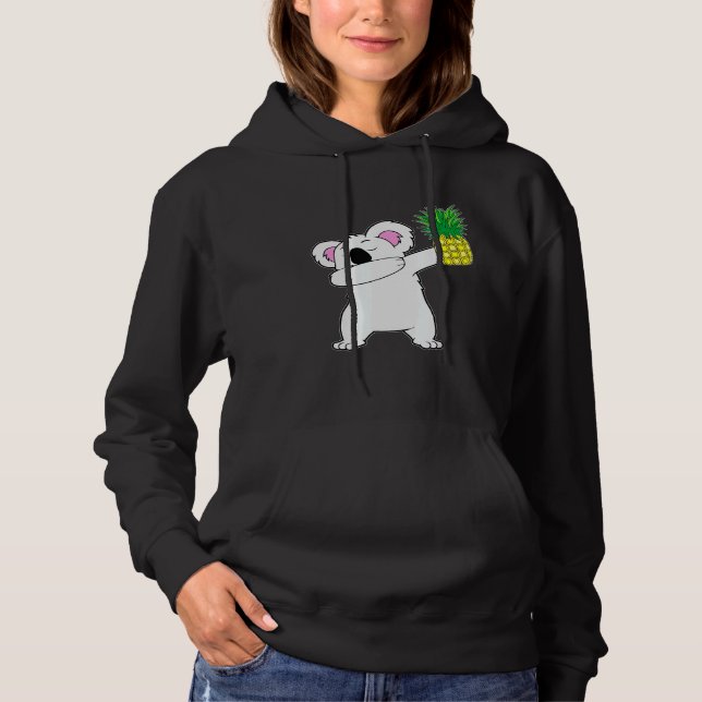Camiseta Dabbing Koala Bear Pineapple Aloha Beach Havaí (Frente)