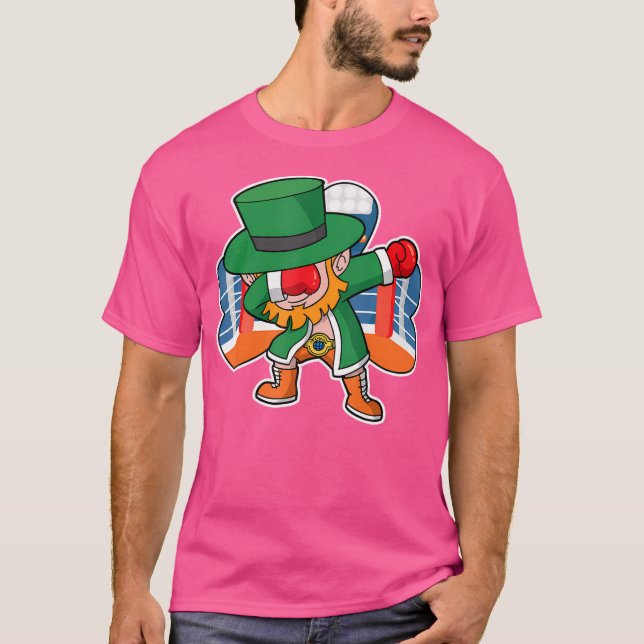 Camiseta Dabbing Leprechaun Boxing Irish Mc (Frente)