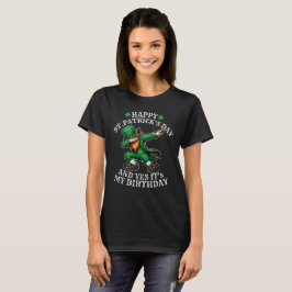Camiseta Dabbing Leprechaun de Aniversário do Dia de São Pa