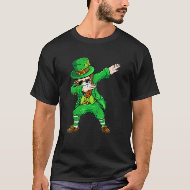 Camiseta Dabbing Leprechaun Face Mask Boys (Frente)