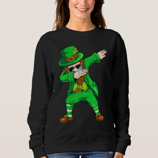 Camiseta Dabbing Leprechaun Face Mask Boys (Frente)