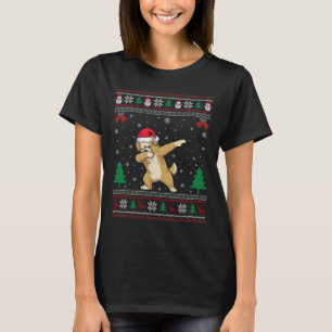Camiseta Dabbing Maltipoo Dog Santa Hat Garotas Crianças Ch