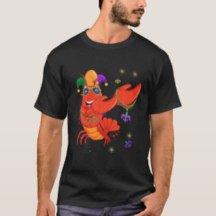 Camiseta Dabbing Mardi Gras Bead Jester Hrawfish Boil P