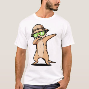 Camiseta Dabbing Meerkat Engraçado Fofo Dança Dab