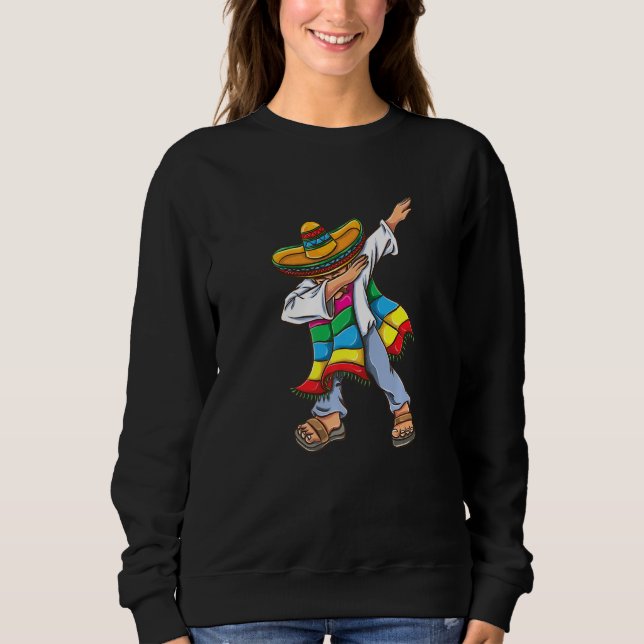 Camiseta Dabbing Mexicano Poncho Cinco De Mayo (Frente)