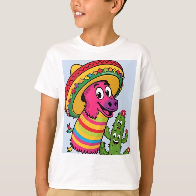 Camiseta Dabbing mexicano Poncho Cinco de Mayo (Frente)